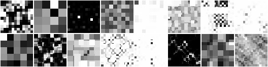 Examples of noise masks generated by FrequencyNoiseAlpha with upscaling method nearest