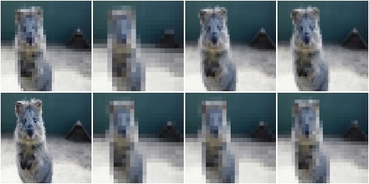 AveragePooling with a uniform distribution over kernel sizes