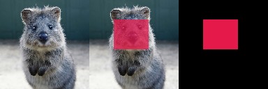 Boolean segmentation map augmentation example