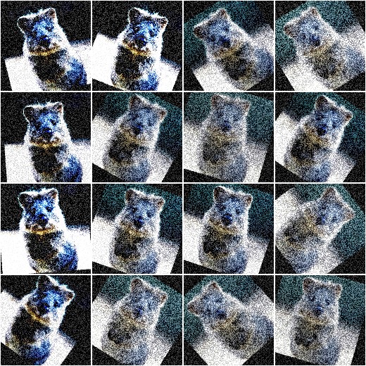 Augmented images generated by example sequence