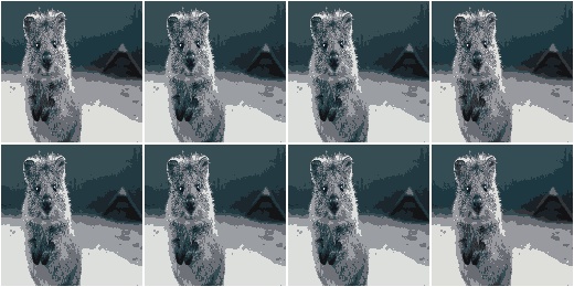 KMeansColorQuantization with eight colors